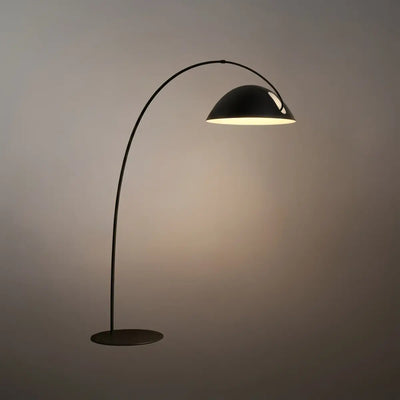 Velora Modern Black Floor Lamp – Metal Curved Design for Living Room