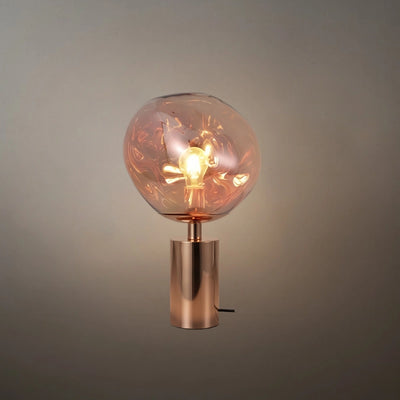 Stellar Modern Table Lamp — Metal Chrome/Gold/Red for Living Room