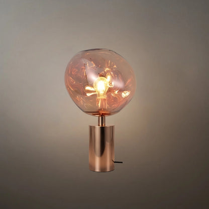Stellar Modern Table Lamp — Metal Chrome/Gold/Red for Living Room