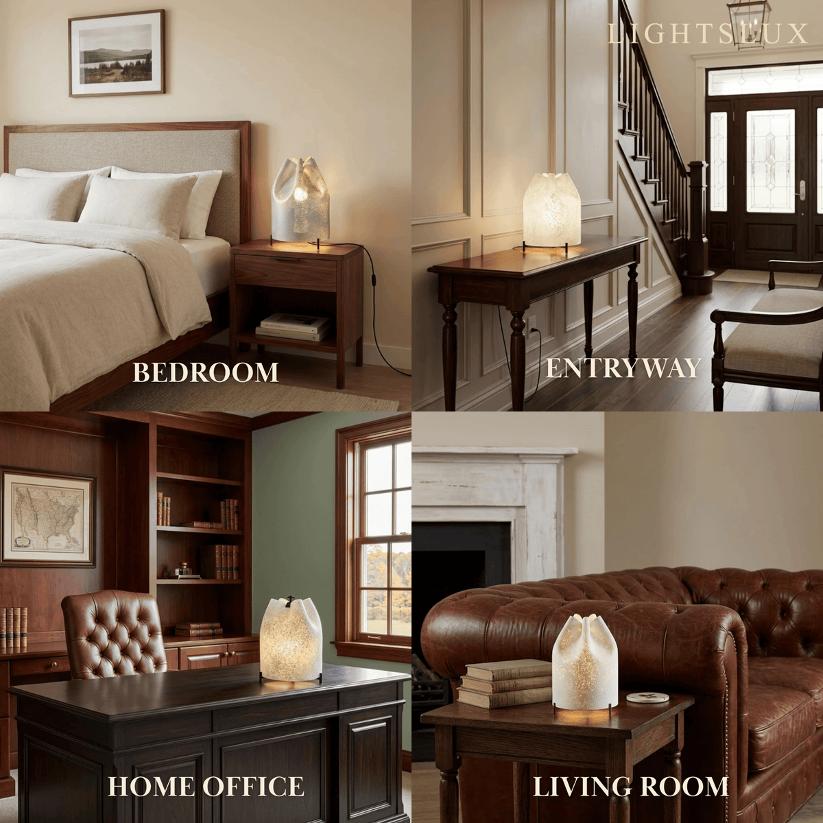 Crema Art Deco Floor Lamp - Iron Frame - 3 Sizes for Bedroom Study