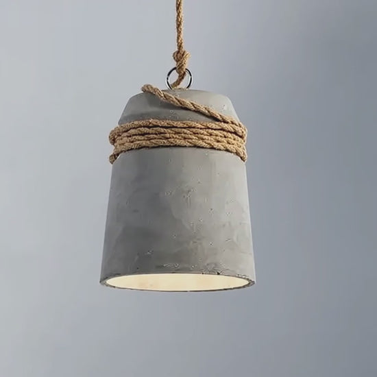 Irondale Industrial Grey Cement Pendant Light