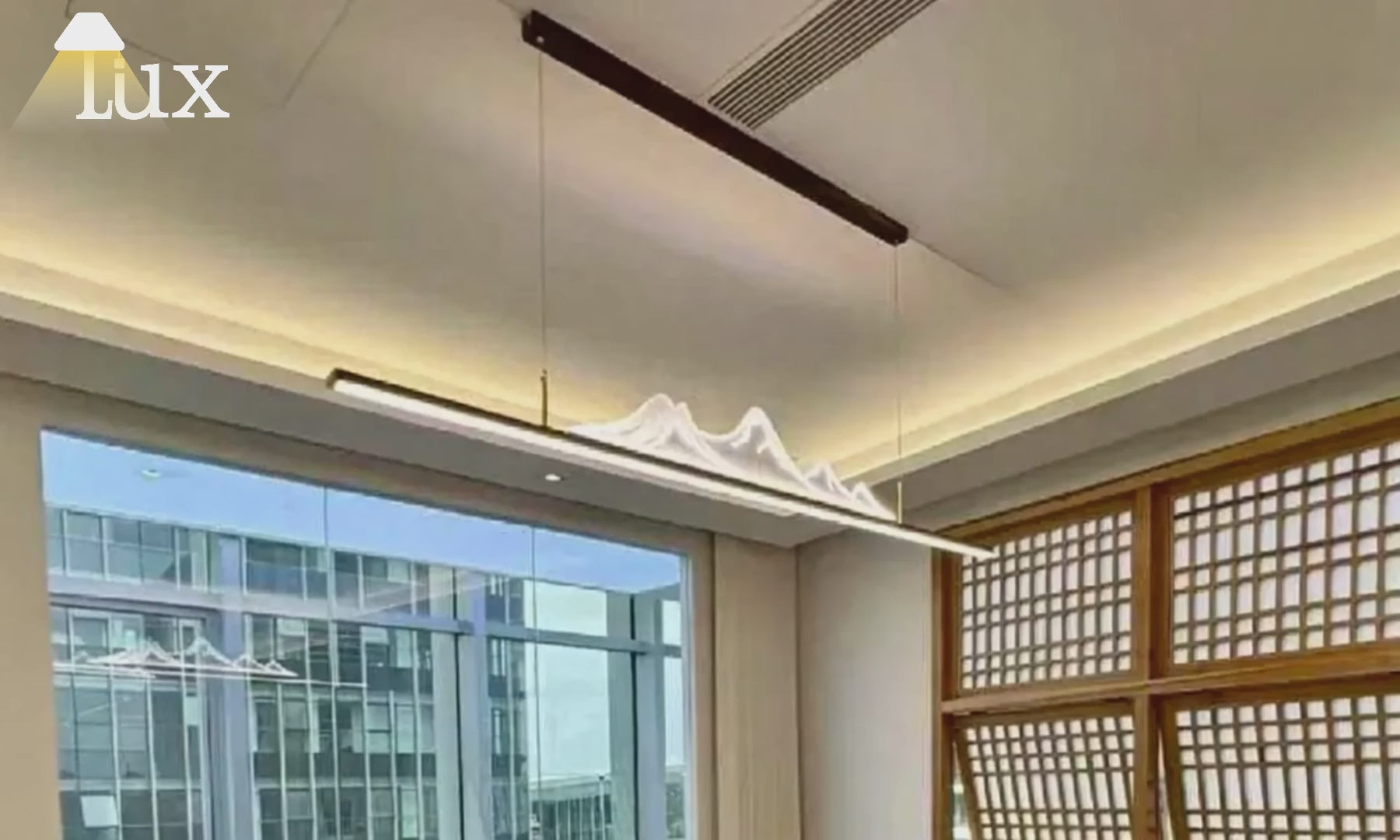 Arcato Modern Linear Pendant Light - Gold/Black Metal for Living Room