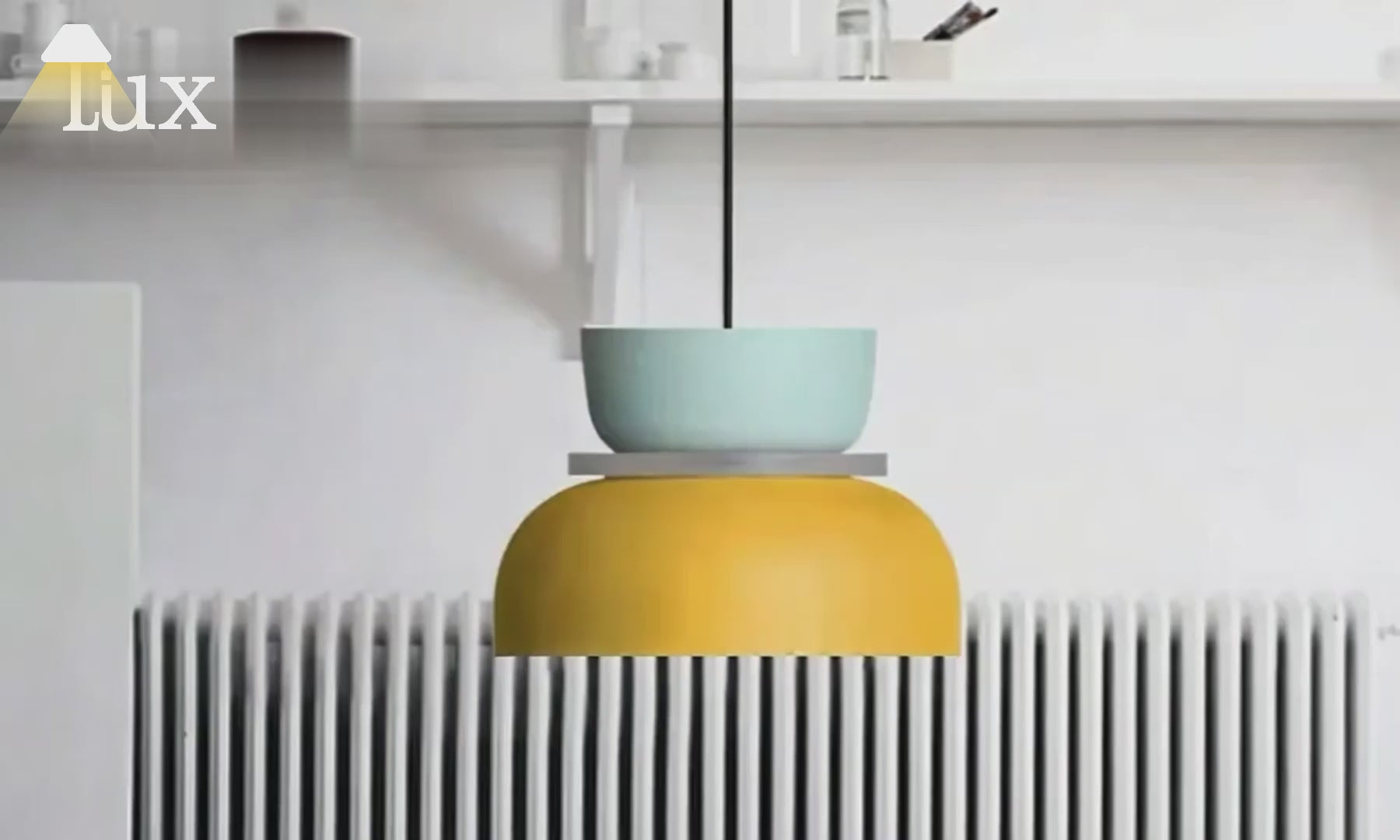 Morandia Art Deco Contrast Color Pendant Light - Metal