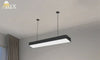 Arcato Minimalist Black Pendant Light – Rectangular Acrylic Lamp for Study/Dining Room