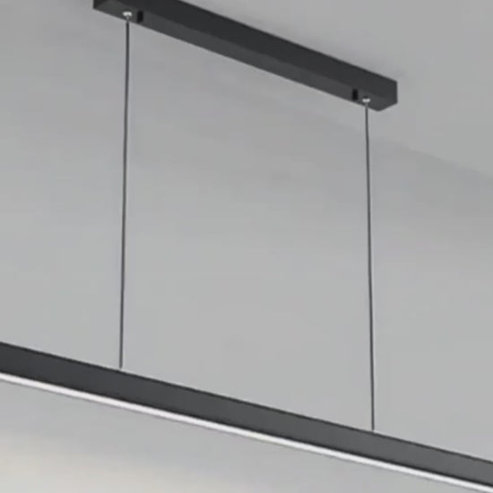 Arcato Minimalist Dimmable Linear Pendant Light – Black or White Acrylic for Dining Room