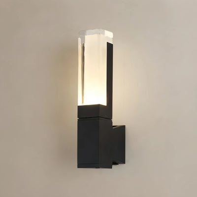 Arcato Modern Rectangle Wall Sconce - Black Metal for Garden/Outdoor Spaces