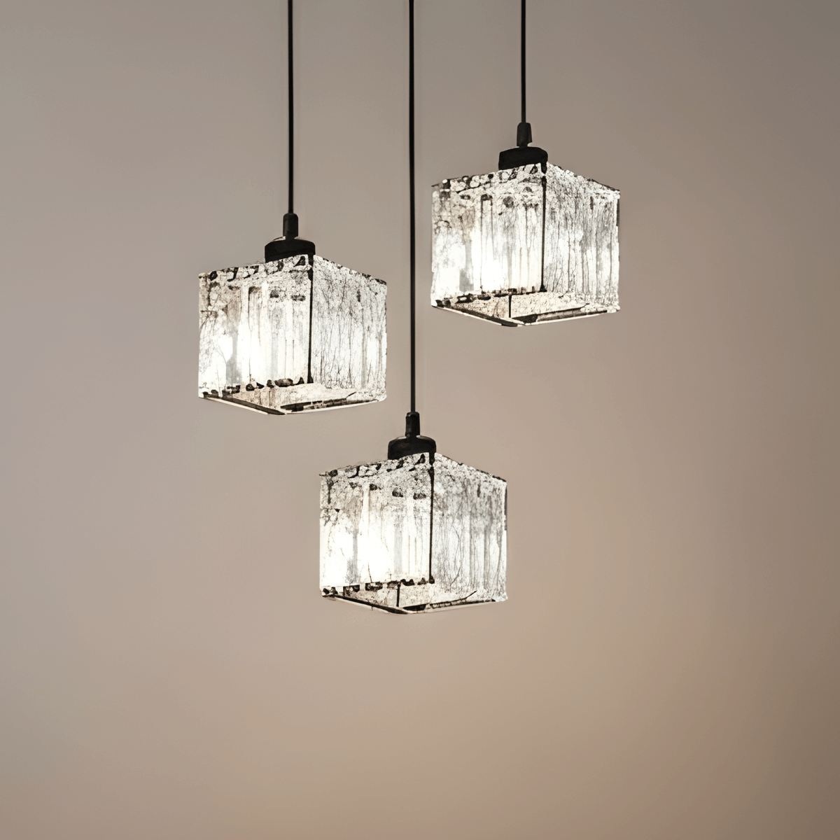 Vetro Nordic LED Pendant Light-Metal/Glass Black/Gold for Dining Room/Living Room