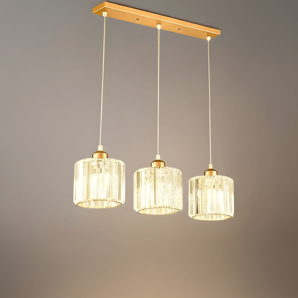 Vetro Nordic LED Pendant Light-Metal/Glass Black/Gold for Dining Room/Living Room